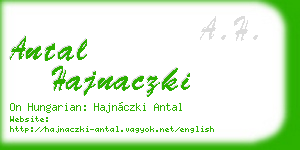 antal hajnaczki business card